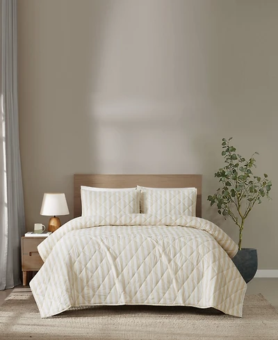 Brooklyn Loom Levi Stripe 3-Piece Quilt Set, King