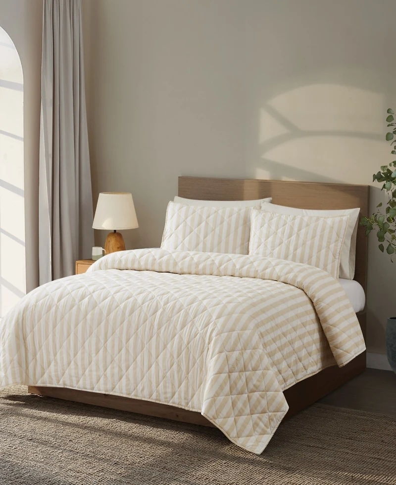 Brooklyn Loom Levi Stripe 3-Piece Quilt Set