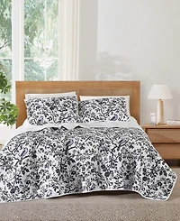 Brooklyn Loom Ava Floral 3-Piece Quilt Set, King
