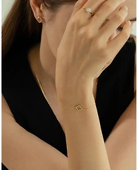 Sterling Silver 18k Gold Plated Aria Clover Bracelet – Summer Ready, Lightweight, Stackable Bracelet, Gift for Her