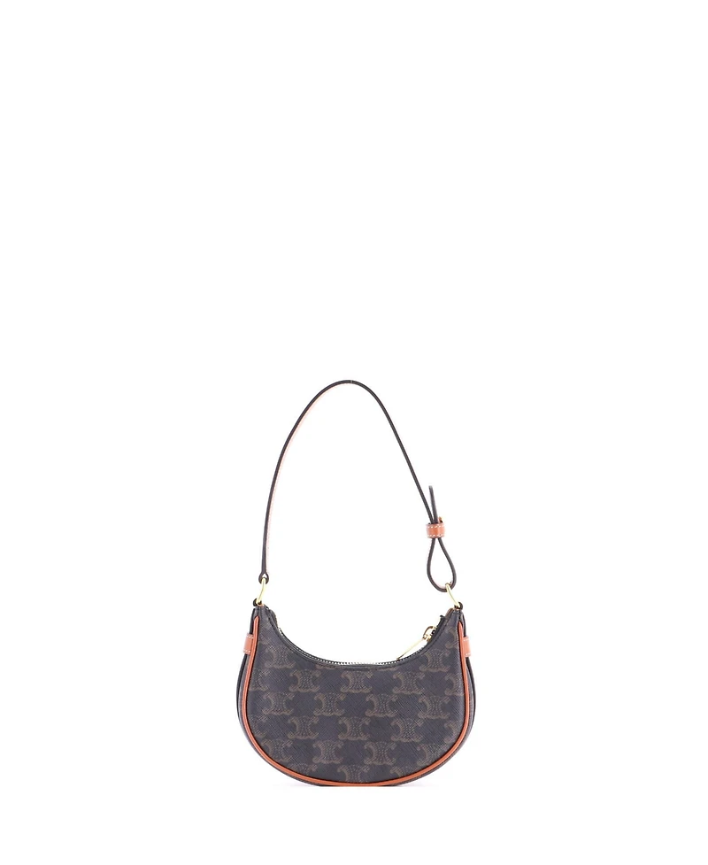 Pre-Owned Celine Mini Ava Bag Triomphe Coated Canvas