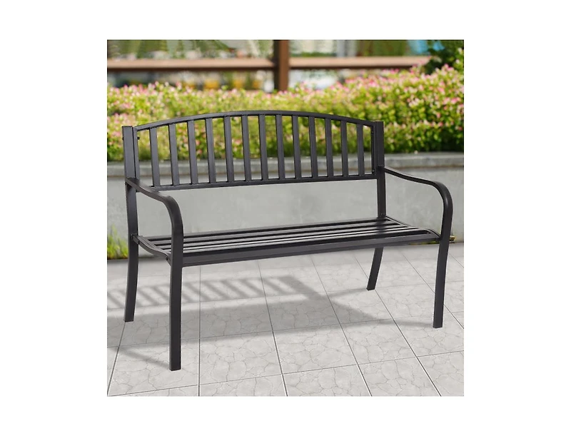 Mondawe 50 Inch Patio Garden Bench Loveseats for Outdoor