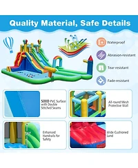Slickblue Inflatable Water Slide Bounce House Park with 750W Blower