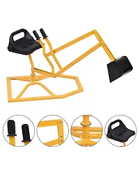 Gymax Heavy Duty Kid Ride-on Sand Digger Digging Scooper Excavator for Sand Toy