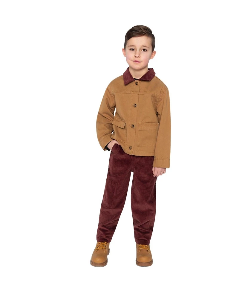 Deux par Baby Boys 12M - 24M Stretch Corduroy Pants with Cargo Pocket