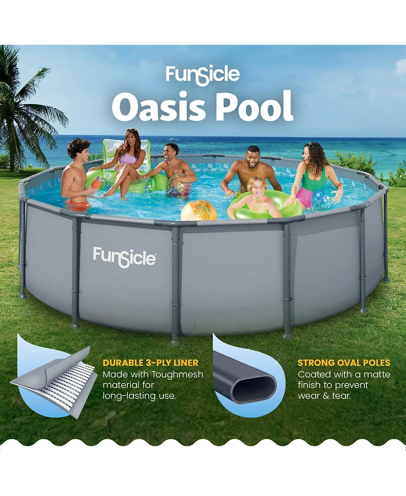 Funsicle 14' x 42" Oasis Round Above Ground Swimming Pool Set