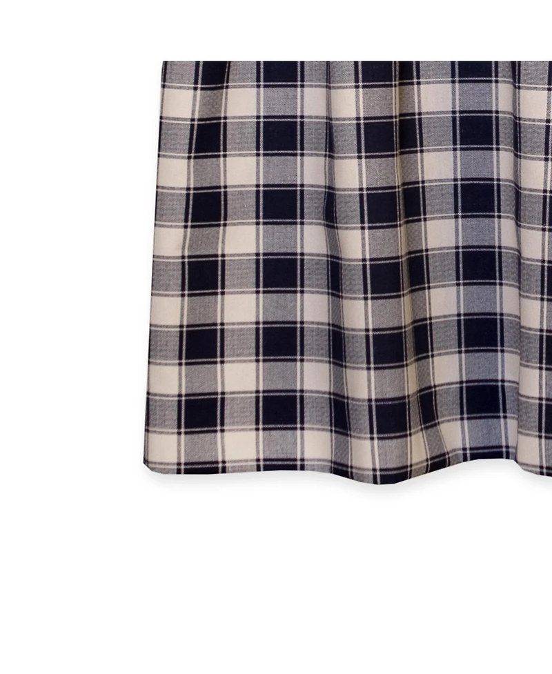 Ellis Curtain Country Check Tailored With 1.5inch Rod Pocket Window Tiers