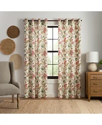 Ellis Curtain Polyester Brissac Colourful Jacobean Pattern Grommet Panel