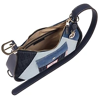 True Religion Women's Zip Top Hobo Bag with Signature Pocket Detail