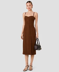 French Connection Women's Sonja Sweetheart Neck Sleeveless Midi Dress