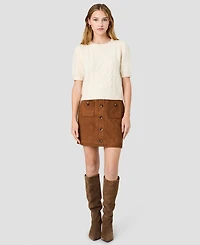 French Connection Women's Wesley Crewneck Short-Sleeve Sweater