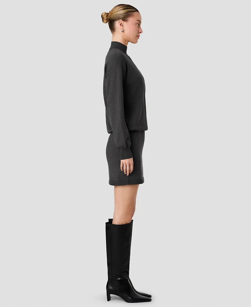 French Connection Women's Cosysoft Mock Neck Long-Sleeve Mini Dress