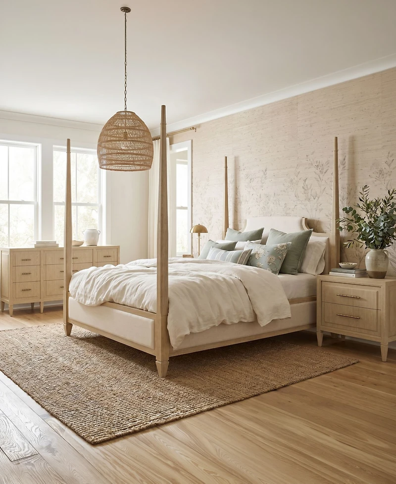 A.r.t. Furniture Eave 3-Piece Queen Upholstered Bedroom Set (Bed, Dresser & Nightstand)