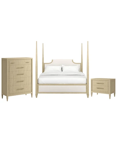 A.r.t. Furniture Eave 3-Piece King Upholstered Bedroom Set (Bed, Chest & Nightstand)