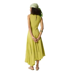Whistles Women's V-Neck Tiered Sleeveless Midi Dress