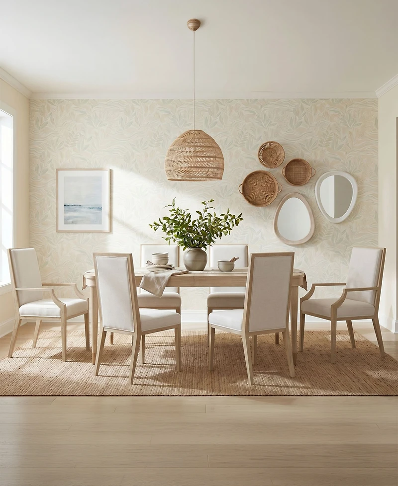 A.r.t. Furniture Eave Ii 7-Piece Oval Dining Set (Table, 4 Upholstered Side Chairs & 2 Arm Chairs)
