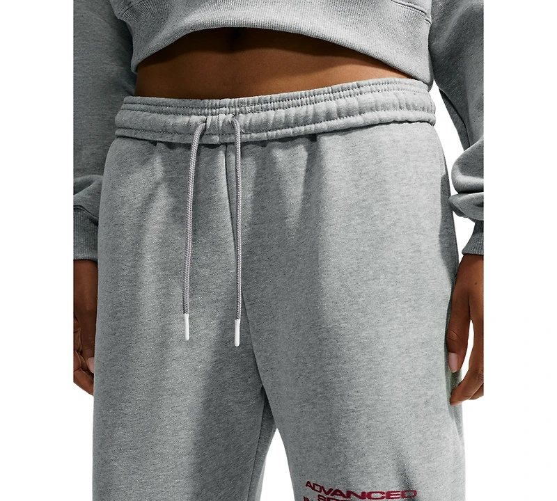 Nike Studio Women's Fleece Medium Weight Oversized High-Rise Straight-Leg Graphic Pants