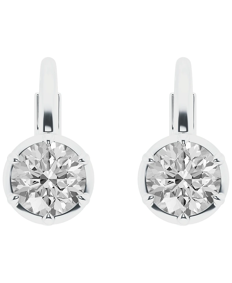 Macy's Lab-Grown Diamond Earrings (1-1/2 ct. t.w.) in 14k White Gold