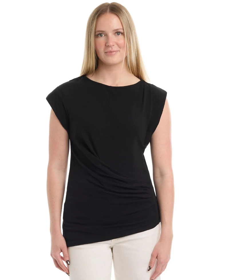 Wilt Women's Boat Neck Rolled Cuff Tee