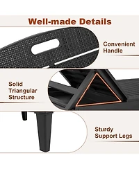Gymax Set of 2 Outdoor Chaise Lounge Chairs, 5-Position Adjustable Backrests Easy Assembly