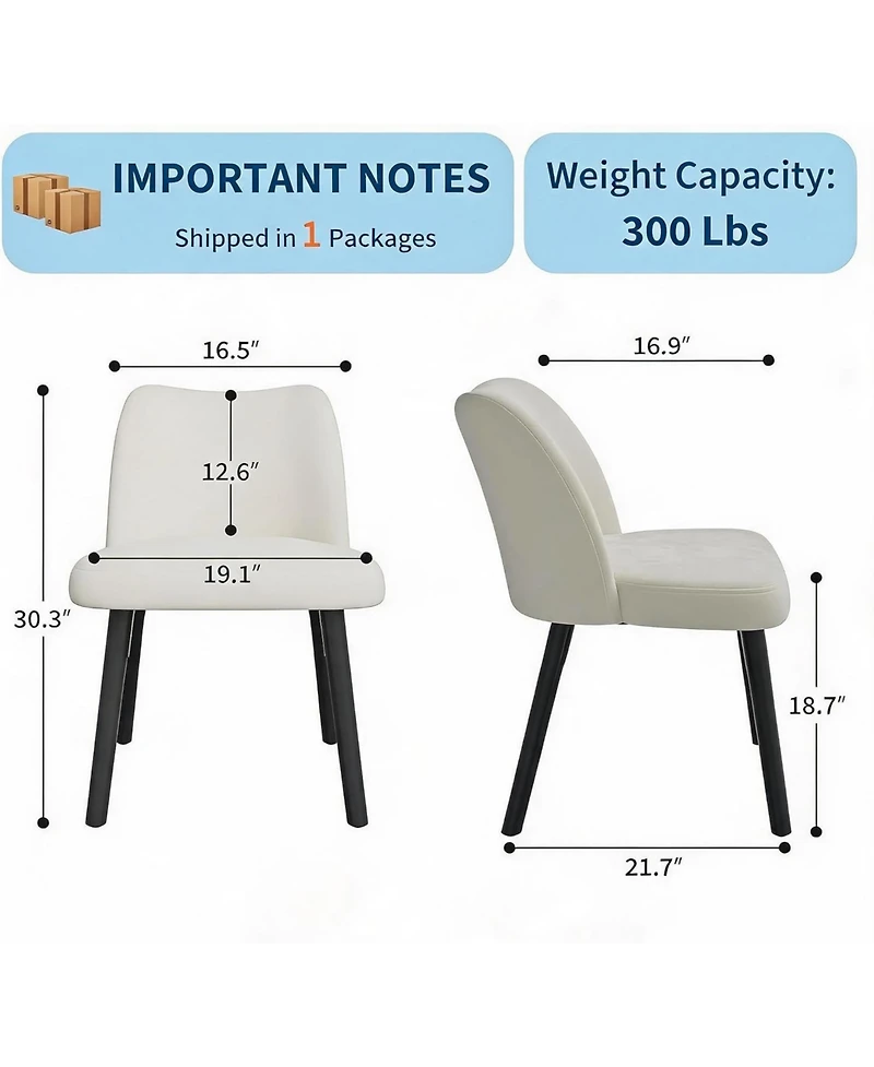 gaomon Dining Chairs Set of 4, Mid Century Upholstered Dining Room Chairs with Velvet Seat and Metal Legs, Modern Side Chairs for Kitchen Dining Table