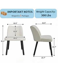 gaomon Dining Chairs Set of 4, Mid Century Upholstered Dining Room Chairs with Velvet Seat and Metal Legs, Modern Side Chairs for Kitchen Dining Table