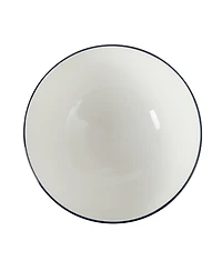 Gibson Home Castle Way 4-Piece Serving Bowl Set, 8 Inch Round Stoneware Bowls, Decorative Everyday Use