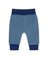Deux par Deux Baby Unisex (0-24)months French Terry Denim Evolutive Pants Denim
