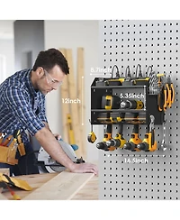 Xdovet Power Tool Organizer Wall Mount Charging Station 8 Outlet Rack Holder