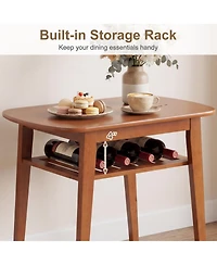 Slickblue 3 Piece Kitchen Dining Table Set with Upholstered Chairs for 2 Person