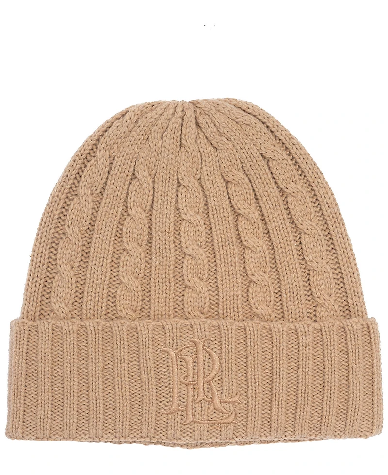 Lauren Ralph Core Cable Logo Beanie