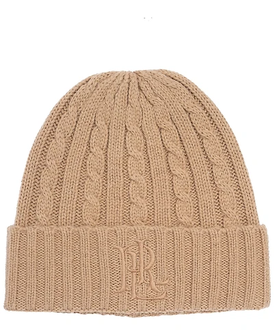 Lauren Ralph Core Cable Logo Beanie