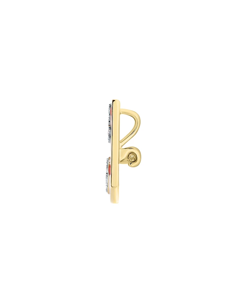 Lab-Grown Diamond Pin (1/4 ct. t.w.) in 14k Gold-Plated Sterling Silver, Macy's Exclusive