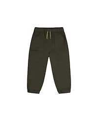 Deux par Baby Boys Stretch Canvas Jogger Pants Very Dark Green