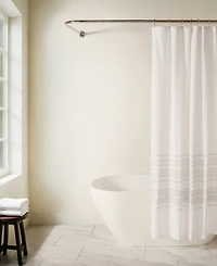 ienjoy Home Cotton Blend Striped Shower Curtains, 72" x