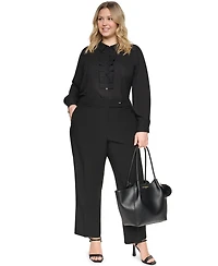Karl Lagerfeld Paris Plus Mid-Rise Ankle Pants