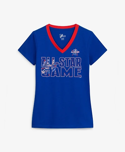 G-iii 4Her by Carl Banks Women's Navy 2026 Mlb All-Star Game Best Team V-Neck T-Shirt