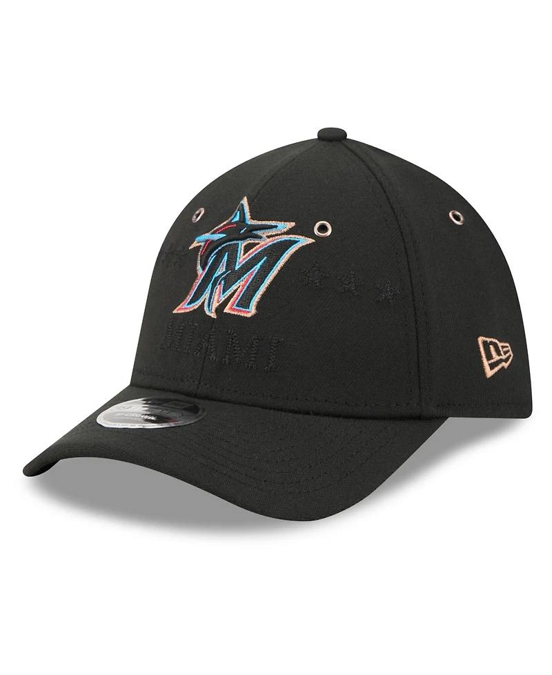 New Era Men's Black Miami Marlins 2026 Mlb All-Star Game 39THIRTY Flex Hat