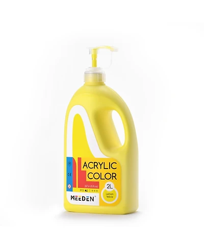 Meeden Acrylic Paint with Pump Lid, 1/2 Gallon (2Liter /67.6 ounces.) Heavy-Body Rich Pigment Color, Perfect for Art Class