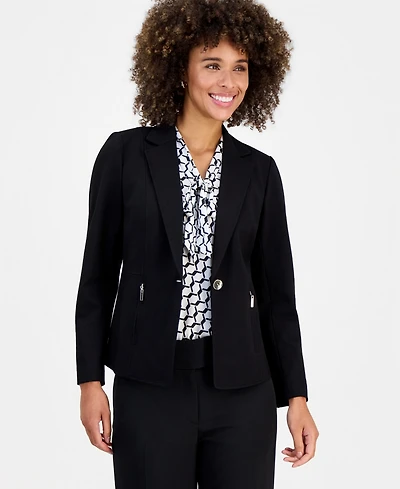 Kasper Women's Notch-Collar Single-Button Jacket