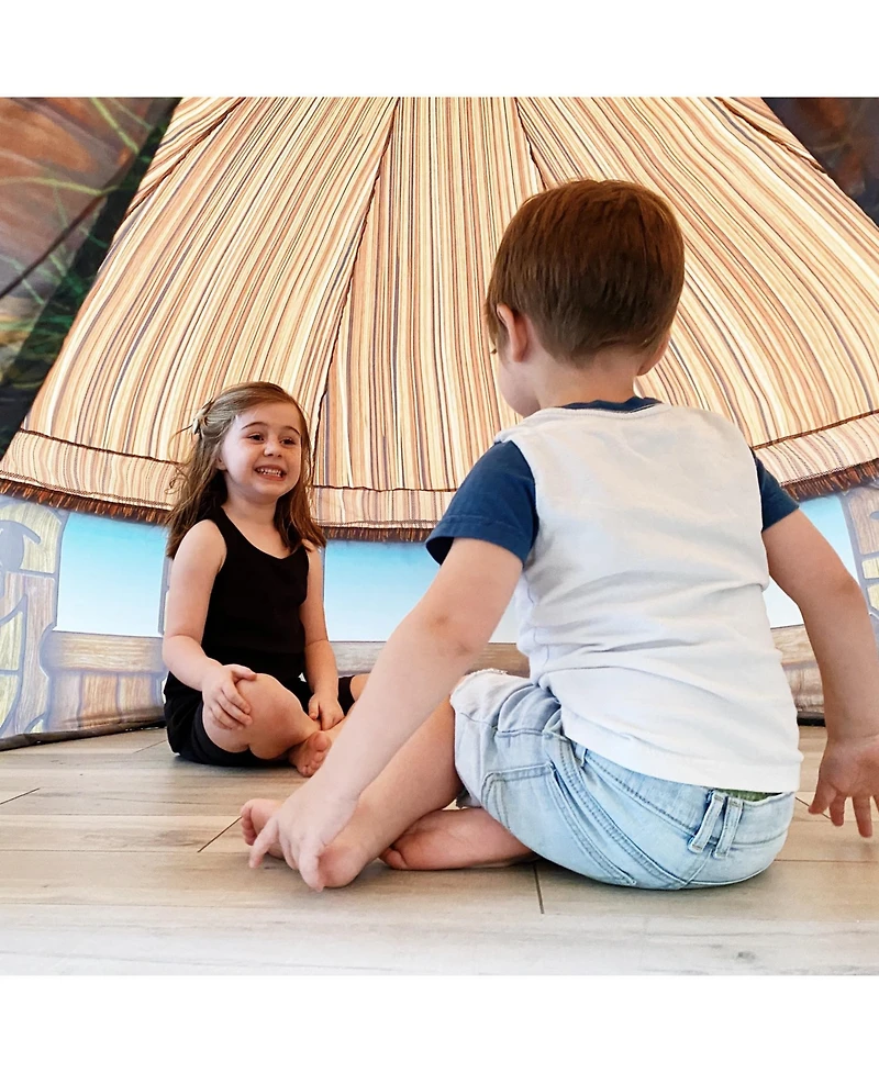 AirFort Tiki Hut Shaped Children's Indoor Play Tent with Easy Storage