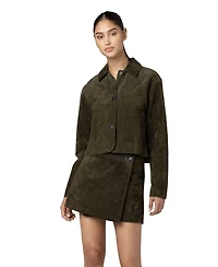 Blank Nyc Women's Spicy Herbs Collared Suede Jacket