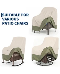 gaomon 6 Packs Waterproof Outdoor Patio Chair Cover, Wicker Swivel Chair Cover for Garden, Lawn, Backyard