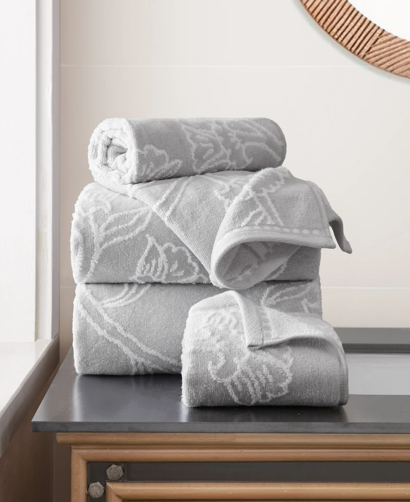 Jessica Simpson Floral Fan Cotton 4-Piece Bath Towels Set