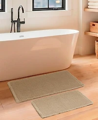 Lucky Brand Taylor Solid Waffle Weave 2-Piece Bath Rugs Set