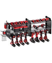 Xdovet Power Tool Organizer Wall Mount Drill Holder Pegboard Hooks Bit Rack Storage Garage Workshop