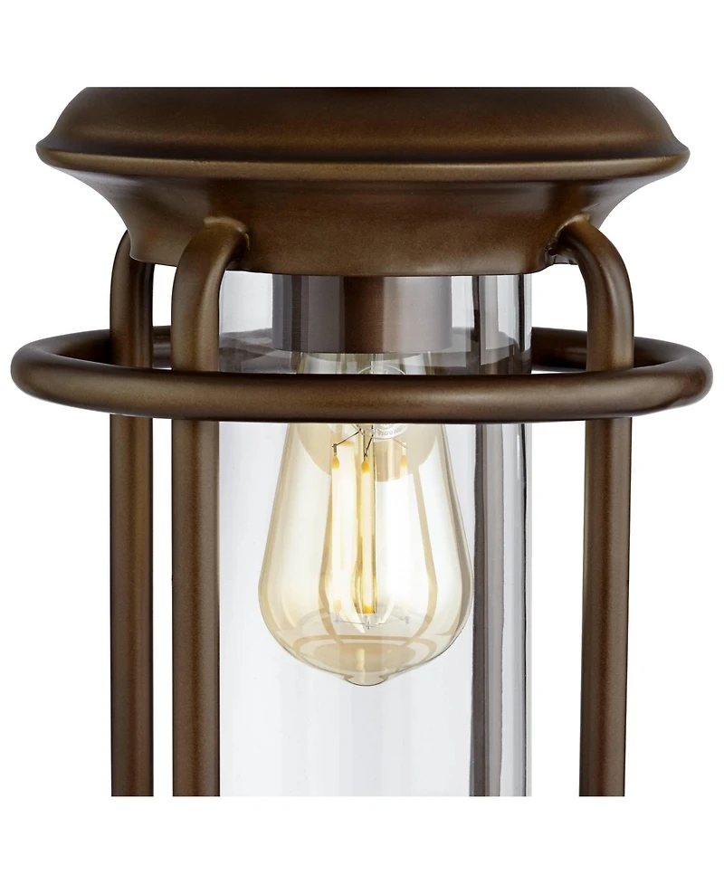 Franklin Iron Works Andreas 26" High Lantern Industrial Table Lamps Set of 2 Usb Port Night Light Metal Living Room Charging