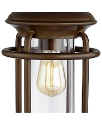 Franklin Iron Works Andreas 26" High Lantern Industrial Table Lamps Set of 2 Usb Port Night Light Metal Living Room Charging