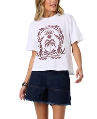 O'Neill Women's Framed Floral Graphic Cotton T-Shirt