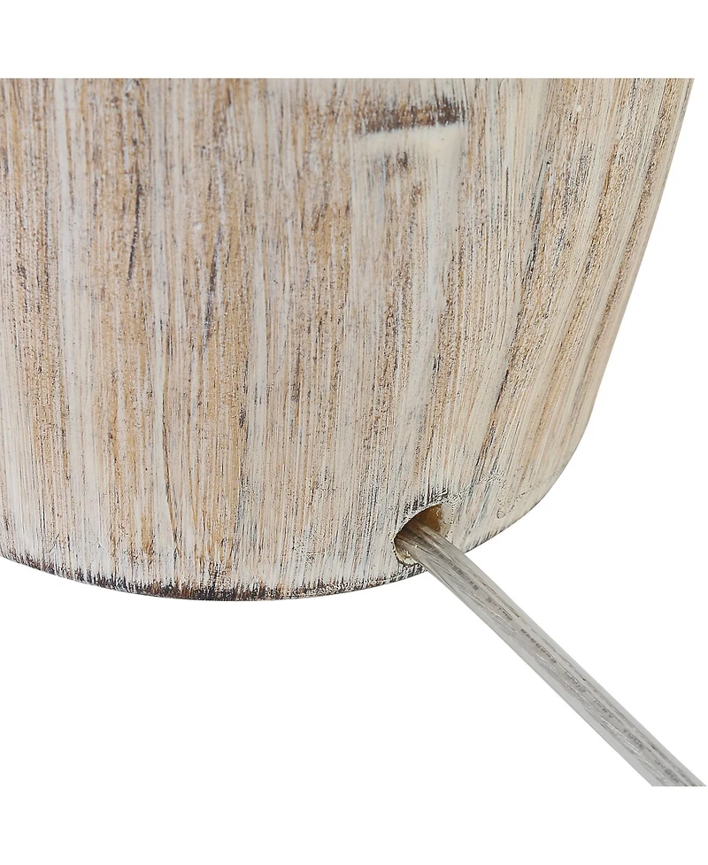 John Timberland Chico 27" Tall Modern Southwest Rustic Table Lamps Set of 2 Light Wood Finish Living Room Oatmeal Shade